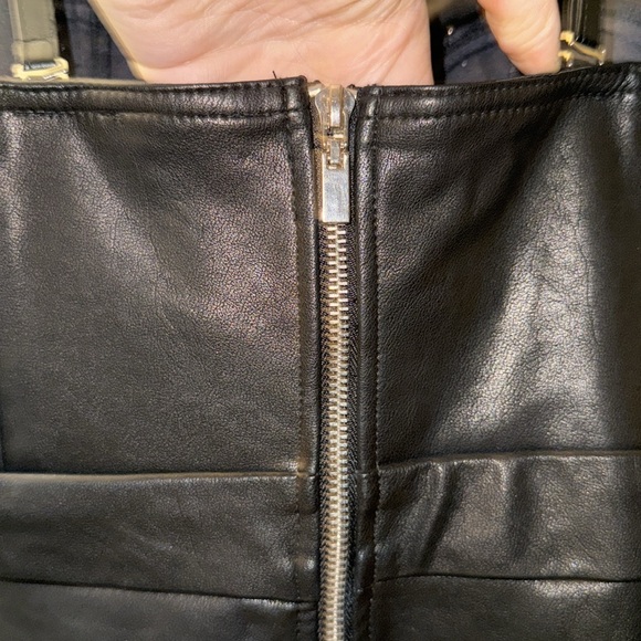 Vegan leather black WOW Couture dress. Never worn, Great condition! AMAZING FIT - Picture 6 of 6